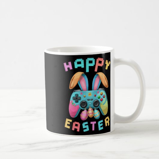Grappig Happy Easter Bunny Gaming Controller Gamer Koffiemok (Rechts)