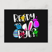 Grappig Happy Easter Hunt Ready to Dye? Joke Pun Briefkaart (Voorkant)
