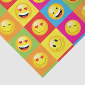 Grappig Happy Emoji Smilie Gezichten Kinder Party  Tissuepapier (Detail)