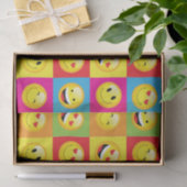 Grappig Happy Emoji Smilie Gezichten Kinder Party  Tissuepapier (Geschenk)