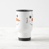Grappig Happy Face Snowman-kerstwarme Coco van twe Reisbeker (Center)