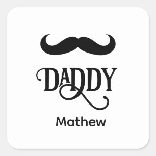 Grappig Happy First Fathers Day Daddy custom Vierkante Sticker