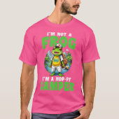 Grappig Happy Frog en Camping Lover Wandelrugzak T-shirt (Voorkant)