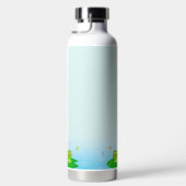 Grappig Happy Frogs en Good Vibes Only Text Waterfles (Rechts)