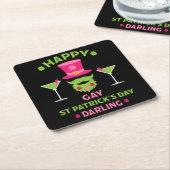 Grappig Happy Gay St Patrick's Day Kartonnen Onderzetters (Schuin)