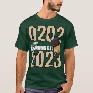 Grappig Happy Groundhog Day 2 februari 2023 Holida T-shirt
