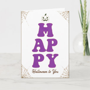 Grappig Happy Halloween Groet Bericht Kaart