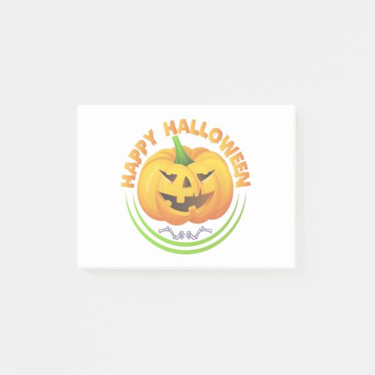 Grappig Happy Halloween Scary Pumpkin Post-It Note (Voorkant)