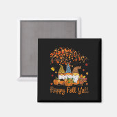 Grappig Happy Herfst Y Thanksgiving Gnomes Tree Pu Magneet (Voorkant / Achterkant)