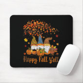 Grappig Happy Herfst Y Thanksgiving Gnomes Tree Pu Muismat (Met muis)