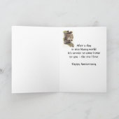 Grappig Happy Jubileum, een waar ik van hou. Kaart (Binnen)