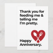 Grappig Happy Jubileum Kaart voor Chef Husband (Voorkant / Achterkant)