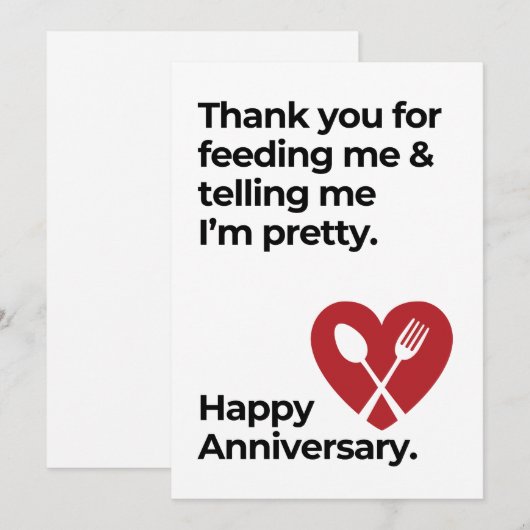 Grappig Happy Jubileum Kaart voor Chef Husband (Voorkant / Achterkant)