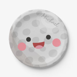 Grappig Happy Kawaii Golf Ball Golfer Name Kind Pa Papieren Bordje