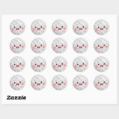 Grappig Happy Kawaii Golf Ball Golfer's Name Kinde Ronde Sticker (Vel)
