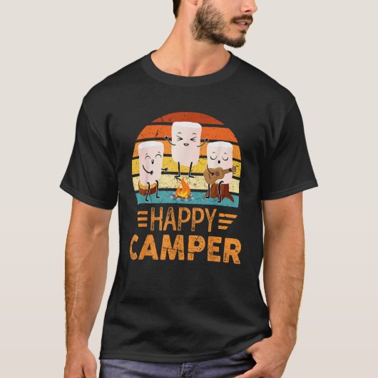 Grappig Happy Marshmallow Camper Cute voor kindere T-shirt (Voorkant)