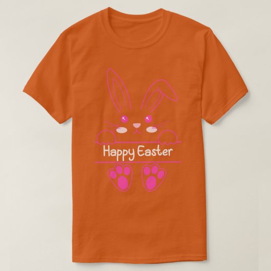 Grappig Happy Paasdag Bunny Rabbit Paasfeest T-shirt (Design voorkant)