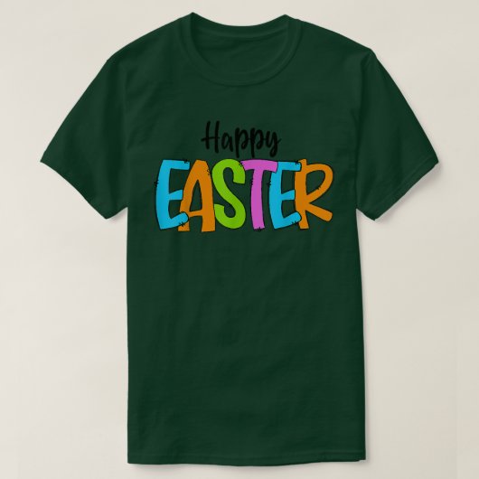 Grappig  Happy Paasdag komt met eitjes samen T-shirt (Design voorkant)