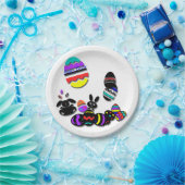 Grappig Happy Paaspapier-Borden Papieren Bordje (Feest)