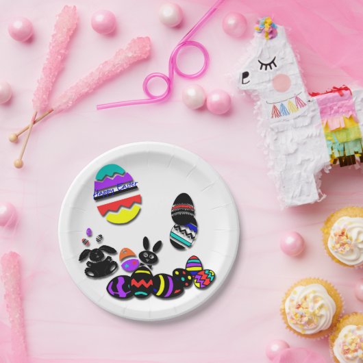 Grappig Happy Paaspapier-Borden Papieren Bordje (Feest)