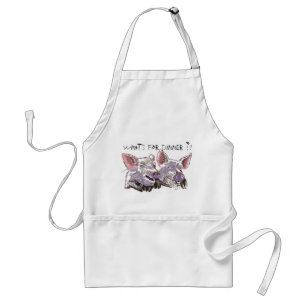 Grappig Happy Pigs Wat is er voor inwendige tekeni Standaard Schort