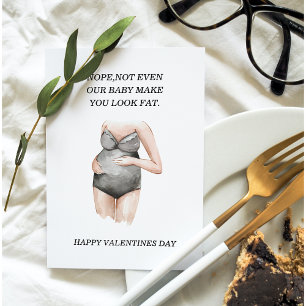 Grappig Happy Pregnant Valentijnsdag Gift Feestdagenkaart