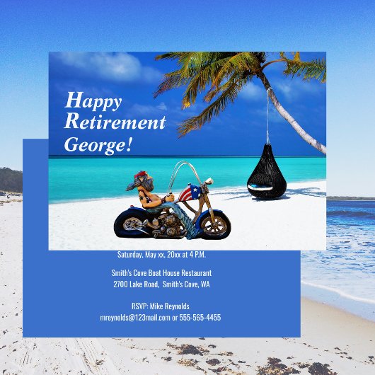 Grappig Happy Retirement Party - Biker Motorrijder Kaart