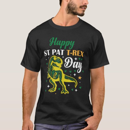 Grappig Happy St. Pat Trex Day, Saint Patrick Desi T-shirt (Voorkant)