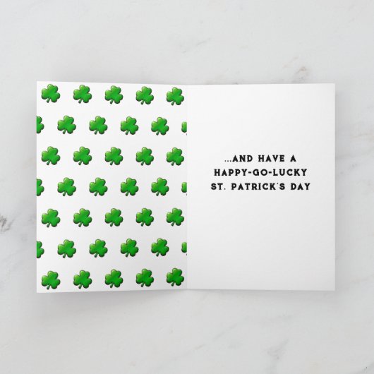 Grappig Happy St. Patrick's Day Kaart (Binnen)