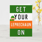 Grappig Happy St. Patrick's Day Kaart (Gele Bloem)