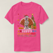 Grappig Happy Standard Dog HelloBedanktMas T-shirt (Design voorkant)