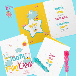 Grappig Happy Sunshine Sparkly Tooth Fairy Bedankt Kaart
