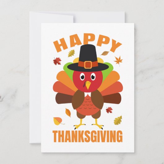 Grappig Happy Thanksgiving Day-illustratie Bedankkaart (Voorkant)