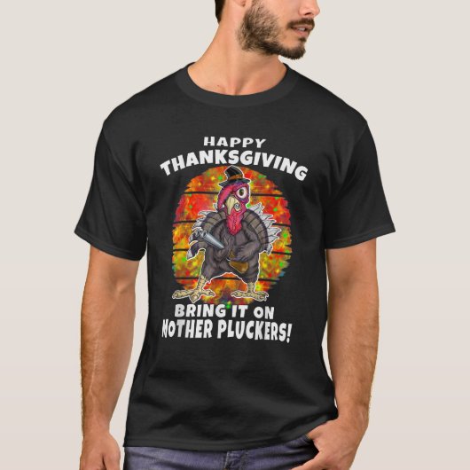Grappig Happy Thanksgiving Fun Turkije Humor 2021  T-shirt (Voorkant)