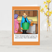 grappig Happy Thanksgiving Humor Groet Kaart (Gele Bloem)