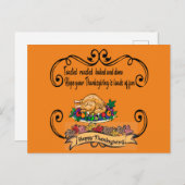 Grappig happy THANKSGIVING quote Briefkaart (Voorkant / Achterkant)