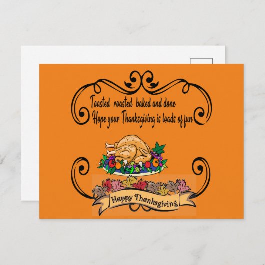 Grappig happy THANKSGIVING quote Briefkaart (Voorkant / Achterkant)