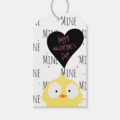 Grappig Happy Valentijnsdag "Mine Pattern" Chick Cadeaulabel (Voorkant)