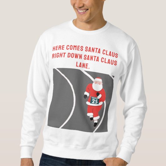 Grappig hardloop kerst T-shirt (Voorkant)
