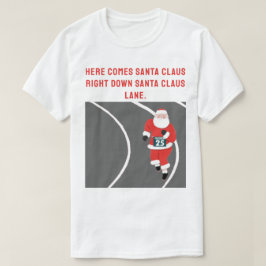 Grappig hardloopbaan kerst T-shirt