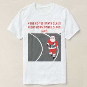 Grappig hardloopbaan kerst T-shirt