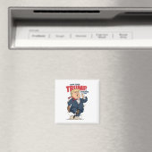 Grappig hardlopen alsof Trump je achtervolgt T-shi Magneet (Insitu (Vaatwasser))