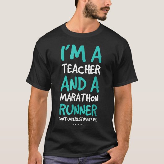 Grappig hardlopen is hardlopen leraar marathon ges t-shirt (Voorkant)