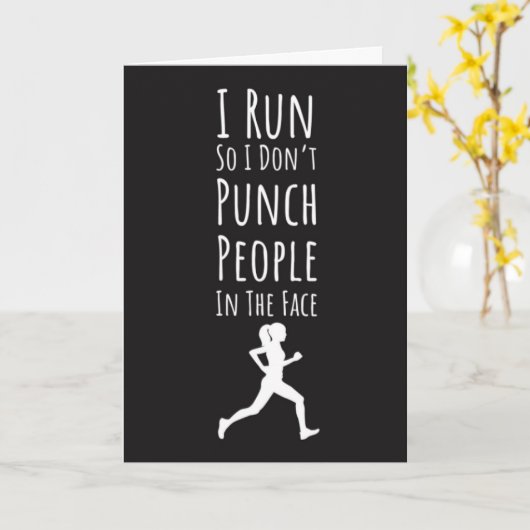 Grappig Hardlopen Kaart Runner Fitness Jogging Mar (Gele Bloem)