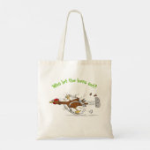 Grappig hardlopen koele kip cartoon tote bag (Achterkant)