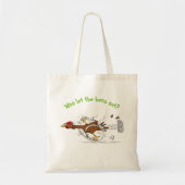 Grappig hardlopen koele kip cartoon tote bag (Voorkant)