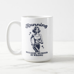 Grappig Hardlopen Omdat Moord Verkeerd Is Retro 15 Koffiemok