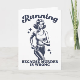 Grappig Hardlopen Omdat Moord Verkeerd Is Retro Kaart