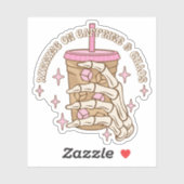 Grappig hardlopen op cafeïne en chaos vinyl Sticke Sticker (Vel)