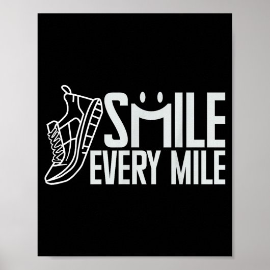 Grappig Hardlopen Renner Glimlach Elke Mijl Cool G Poster (Voorkant)